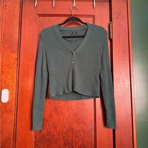 GAP Green Long Sleeve Ribbed Top